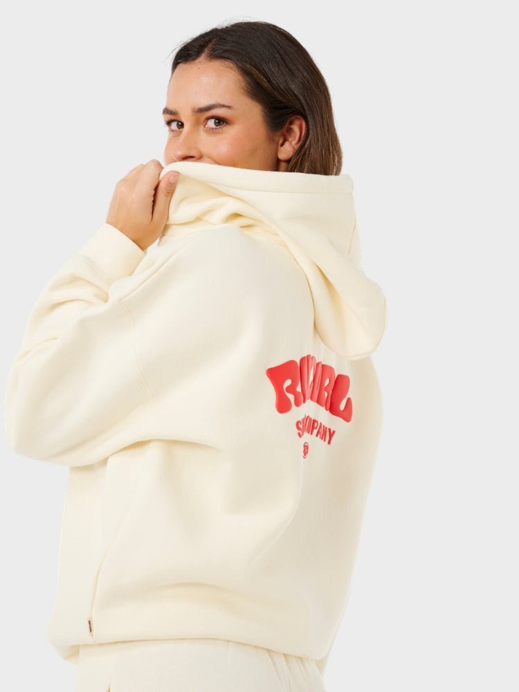 Rip Curl Surf Puff Heritage Hood Hoodie - Dame - Cayenne