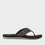 Reef Spring Woven Klipklapper - Dame - Black/Cream - Gumpel & Co