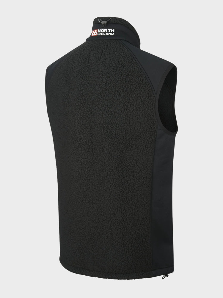 Tindur Shearling Vest Fleece - Herre - Black - Gumpel & Co