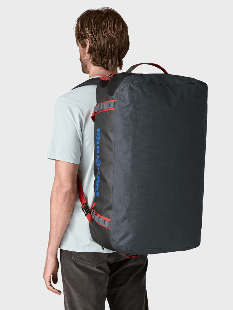 Black Hole Duffel 70L - Unisex - Smolder Blue w/Amanita Red - Gumpel & Co