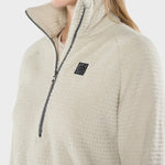 Hrannar W Zipneck Fleece - Dame - Dark Stone - Gumpel & Co