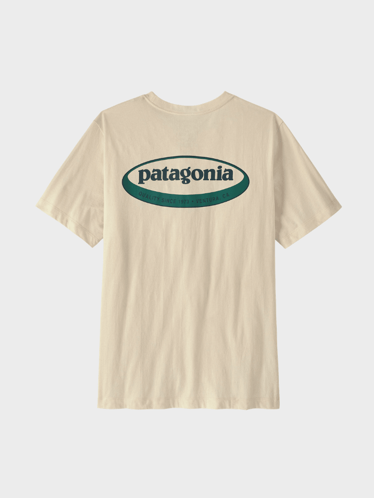 95 Oval Logo Tshirt - Herre - Undyed Natural - Gumpel & Co