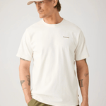 KNOWLEDGE COTTON APPAREL T-shirt m/tryk på ryggen - Herre - Egret