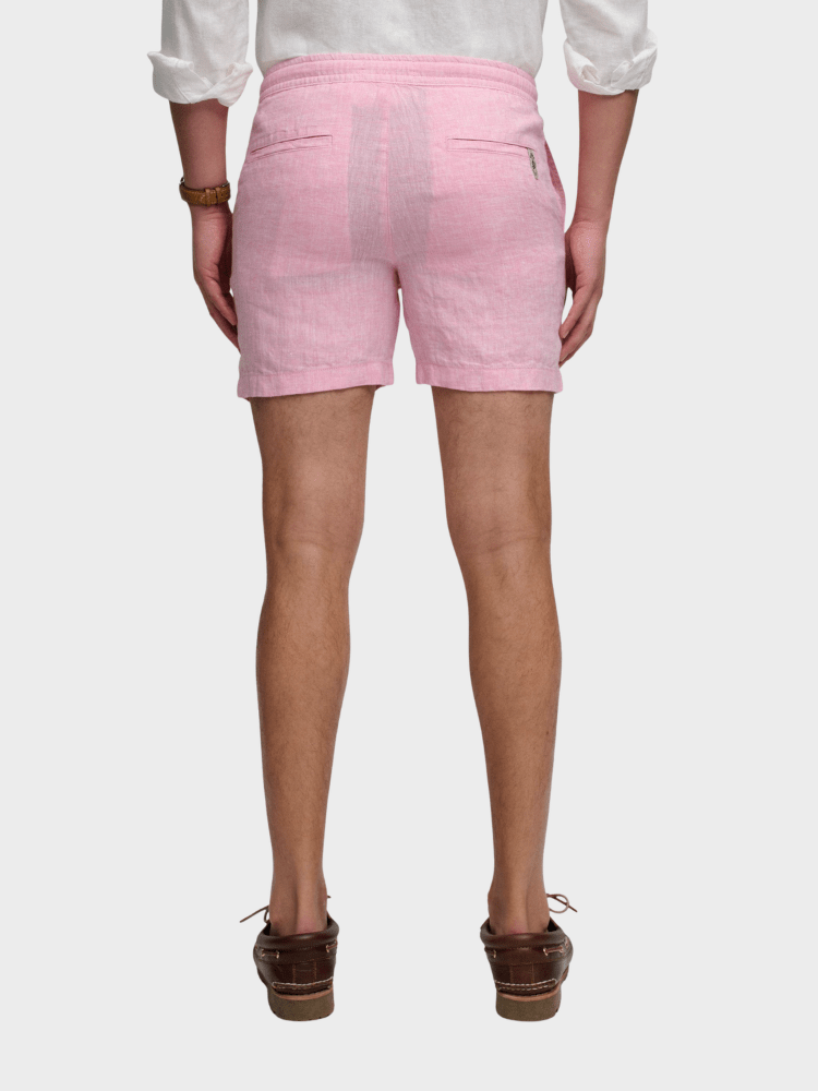 SUPERDRY Merchant Linen Shorts - Herre - Pink Chambray