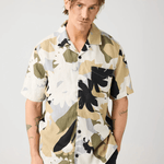 KNOWLEDGE COTTON APPAREL Hørskjorte m/korte ærmer - Herre - Green