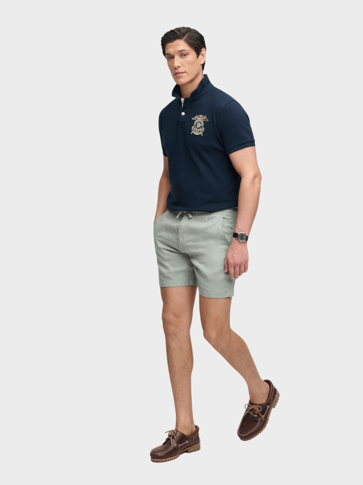 SUPERDRY Merchant Linen Shorts - Herre - Bay Green