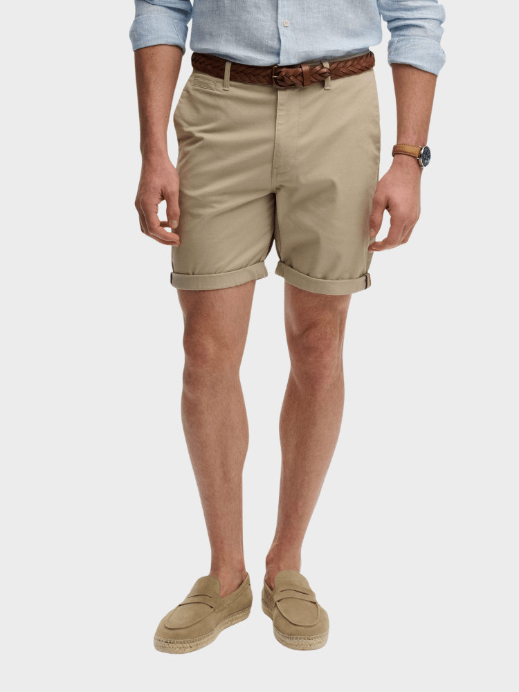 SUPERDRY Premium Regular Chino Shorts - Herre - Sandstone Brown