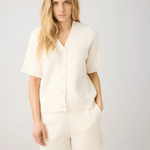 KNOWLEDGE COTTON APPAREL Cardigan m/korte ærmer - Dame - Egret