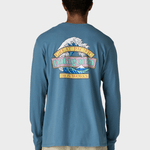 Long - Sleeved Great Waves Responsibili - Tshirt - Herre - Shore Blue - Gumpel & Co
