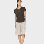 BLUE SPORTSWEAR Lisamarie linen Bermudas - Dame - Chalk-melange