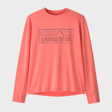 Patagonia K's L/S Kasket SW T Skjorte - Unisex - P6 Outline / Pickled Pink