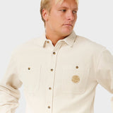 Premium Surf Cord L/S Skjorter - Herre - Sand Dune