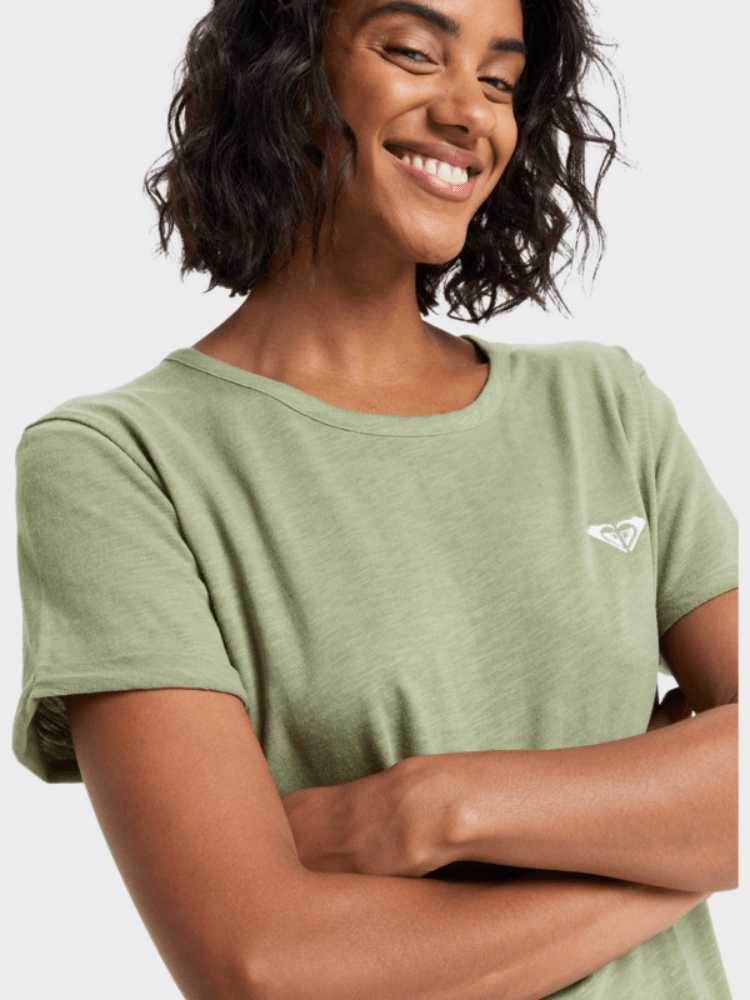 Roxy Oceanwave Regular Emby T shirt - Dame - Oil Green