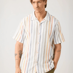 KNOWLEDGE COTTON APPAREL Skjorte m/korte ærmer - Herre - Multi color stripe