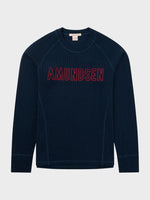 Hero's Hide Crew Neck - Herre - Faded Navy/Logo