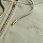 Essential Logo Zip hoodie - Dame - Dusty Sage - Gumpel & Co