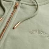 Essential Logo Zip hoodie - Dame - Dusty Sage - Gumpel & Co