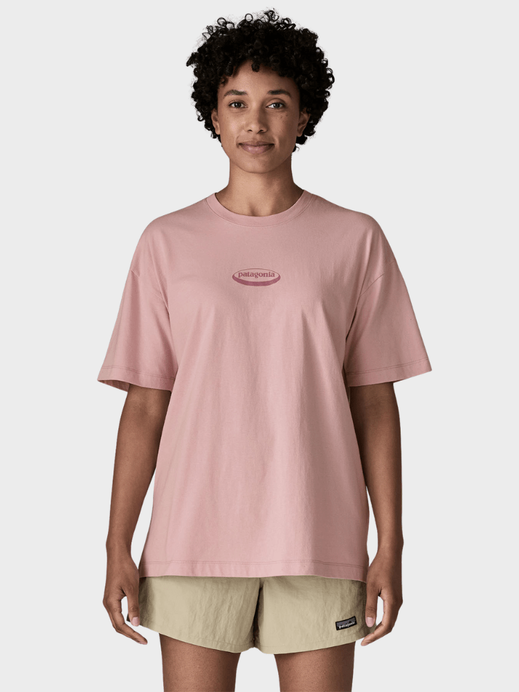 Patagonia 95 Oval Logo Oversized Ttshirt - Dame - Quiet Violet
