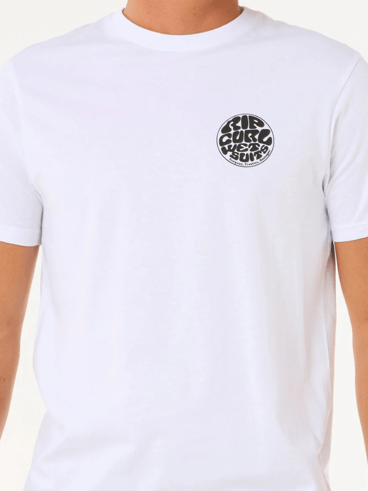 Rip Curl Wettie Icon T shirt - Herre - Optical White