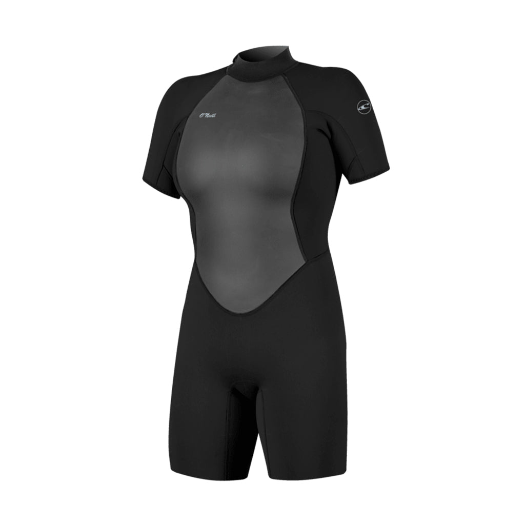 O´Neill Wms Reactor 2 2mm Back Zip S/S Spring Våddragt - Dame - Black/Black