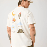 KNOWLEDGE COTTON APPAREL T-shirt m/tryk på ryggen - Herre - Egret