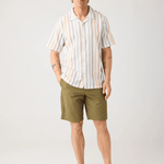 KNOWLEDGE COTTON APPAREL Skjorte m/korte ærmer - Herre - Multi color stripe