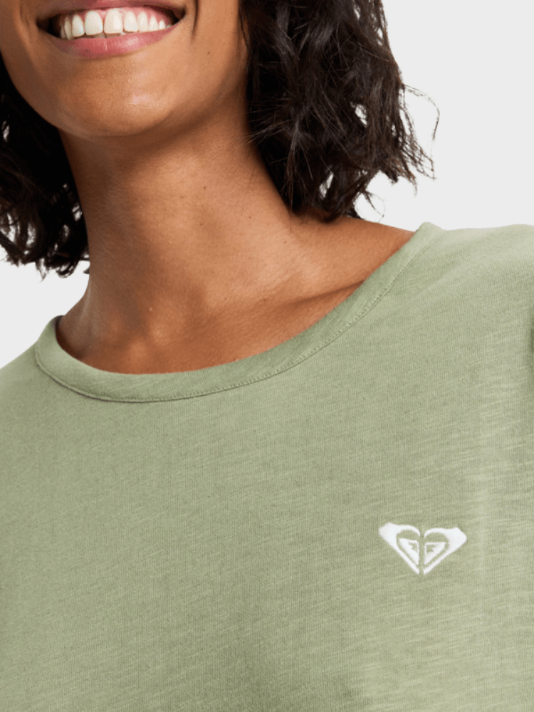 Roxy Oceanwave Regular Emby T shirt - Dame - Oil Green