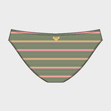 Ocean Dreamer Hipster Bikini Underdel - Dame - Oil Green Say It With Stripes