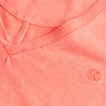 SUPERDRY Studios Slub Embroidered Tshirt - Dame - Fluro Coral