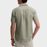 SUPERDRY Riviera Kortærmet Linen Skjorte - Herre - Bay Green