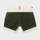 7 Inch Field Shorts - Herre - Off White / Green - Gumpel & Co