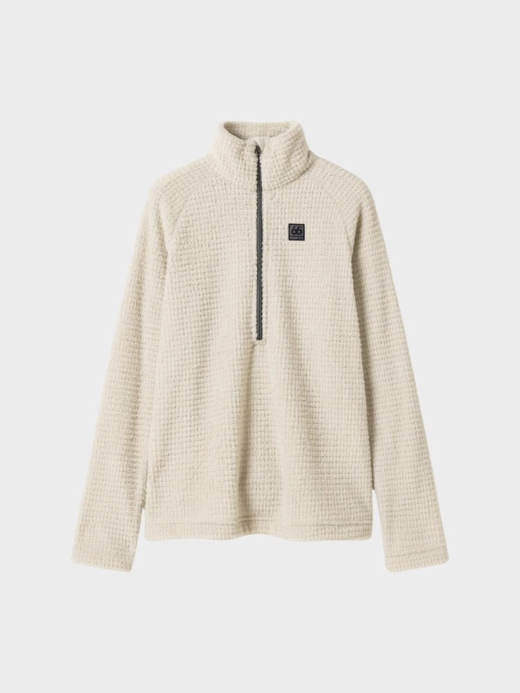 Hrannar W Zipneck Fleece - Dame - Dark Stone - Gumpel & Co