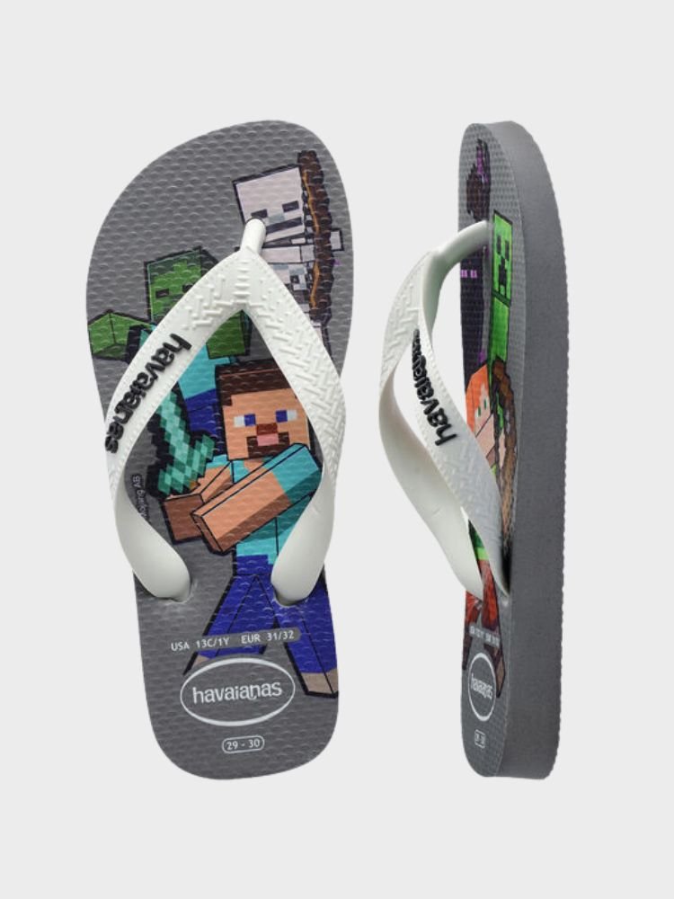 Minecraft Klipklapper - Børn - Steel grey/White - Gumpel & Co