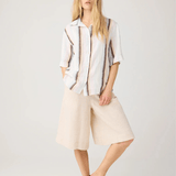 KNOWLEDGE COTTON APPAREL Culotte Shorts - Dame - Yarndyed - Light feather gray