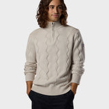 Corbyr Half Zip Strik - Herre - Silver Cloud