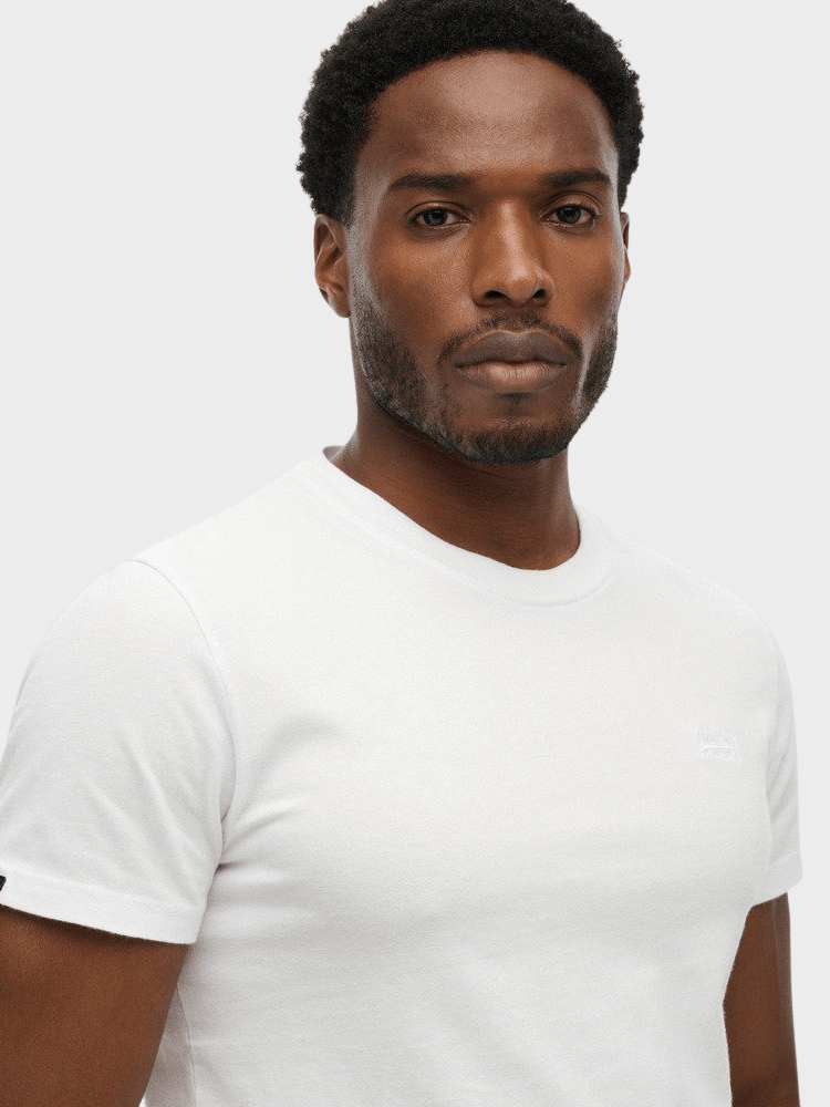 Organic Cotton Essential Logo Tshirt - Herre - Optic - Gumpel & Co