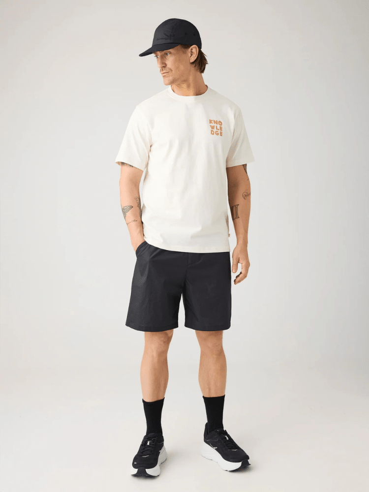 KNOWLEDGE COTTON APPAREL T-shirt m/brystprint - Herre - Egret