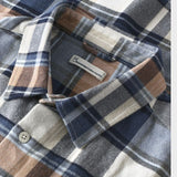 Dune regular checked flannel shirt Skjorte - Herre - Navy