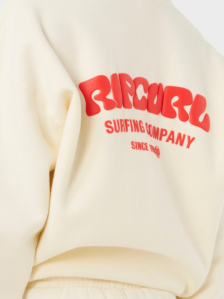 Rip Curl Surf Puff Heritage Hood Hoodie - Dame - Cayenne