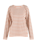 Donna striped Bluse m/lange ærmer - Dame - Ecru w/Dusty Orange
