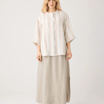 KNOWLEDGE COTTON APPAREL Stibet skjortebluse - Dame - Multi color stripe