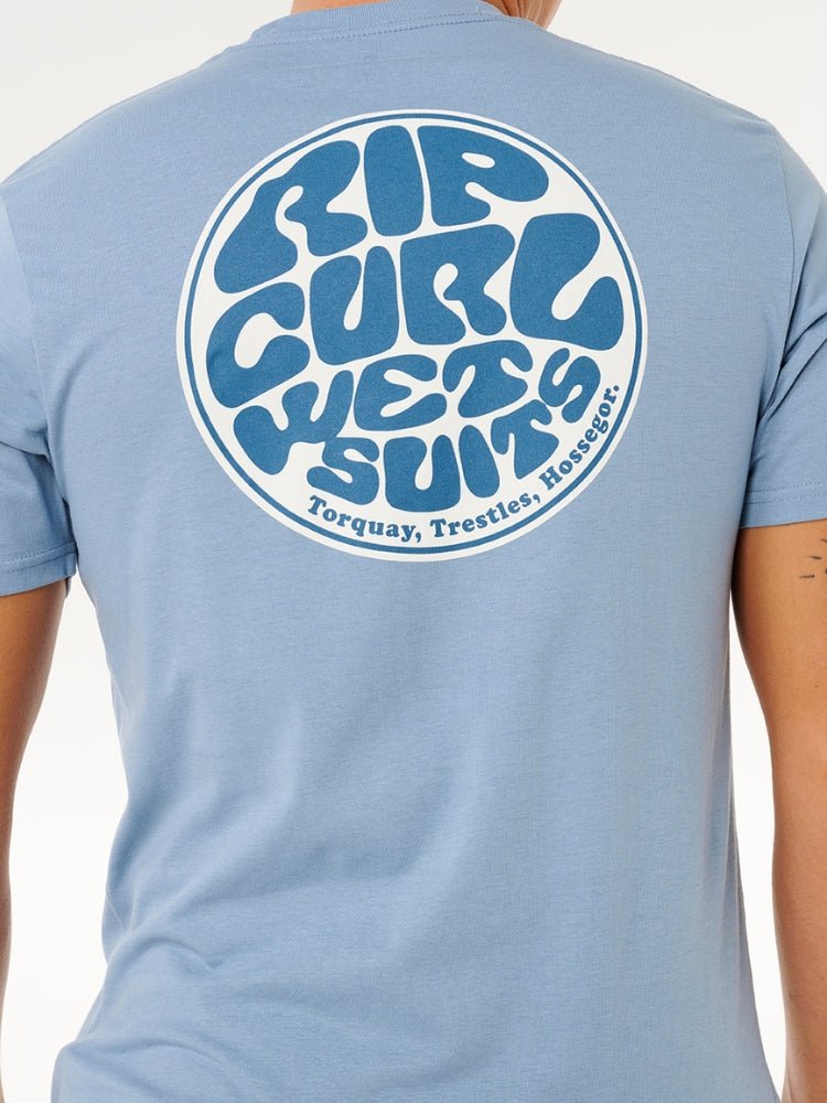 Wettie Passage Icon T shirt - Herre - Faded Denim - Gumpel & Co