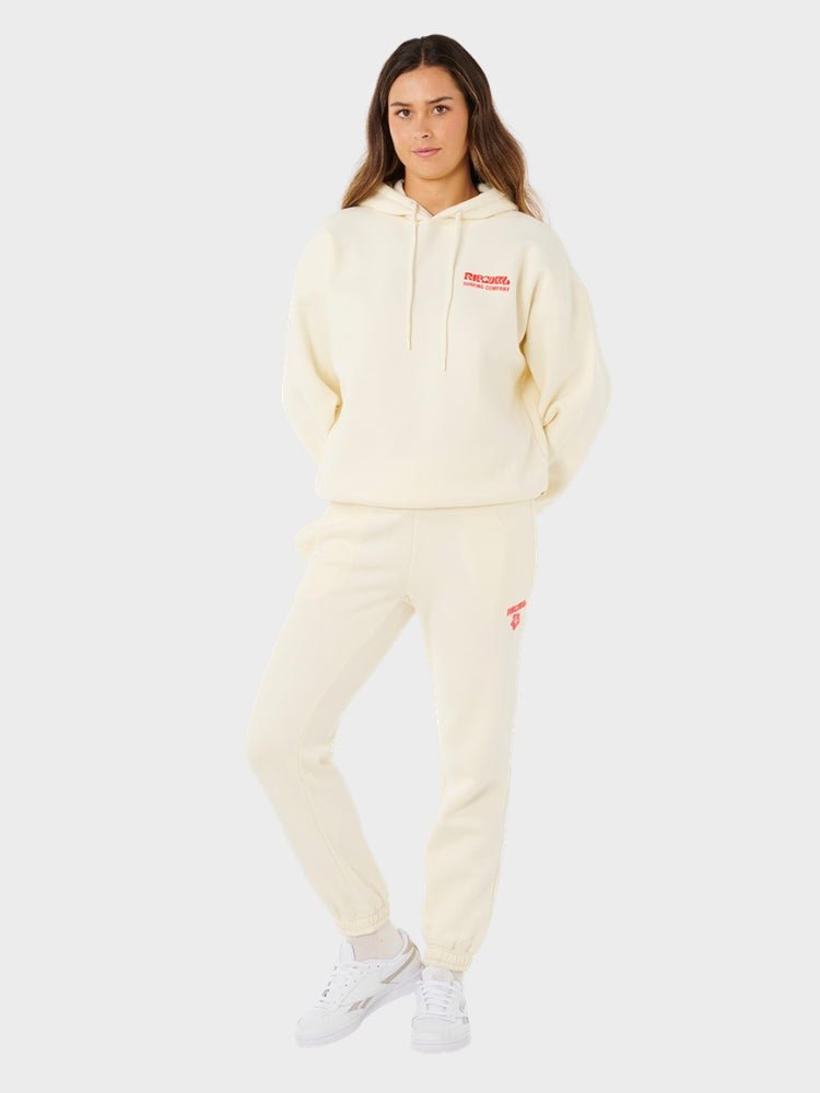 Rip Curl Surf Puff Heritage Hood Hoodie - Dame - Cayenne