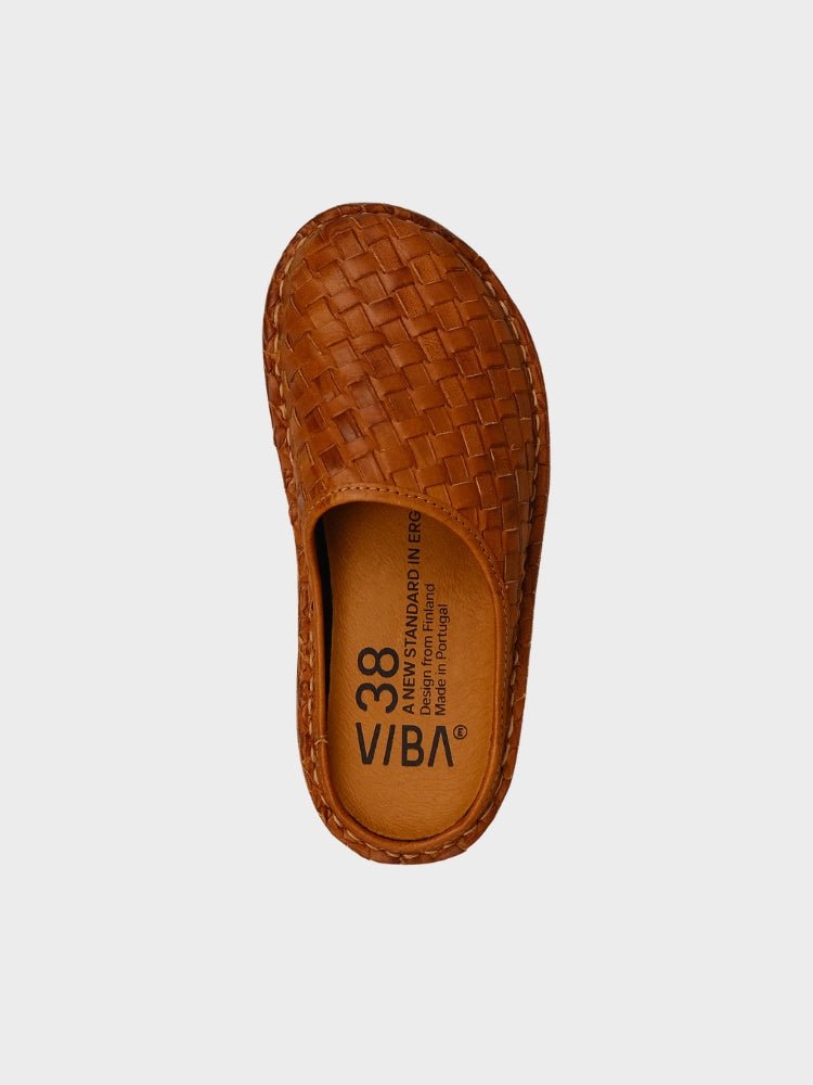 Roma Woven Leather - Unisex - Cognac Brown - Gumpel & Co