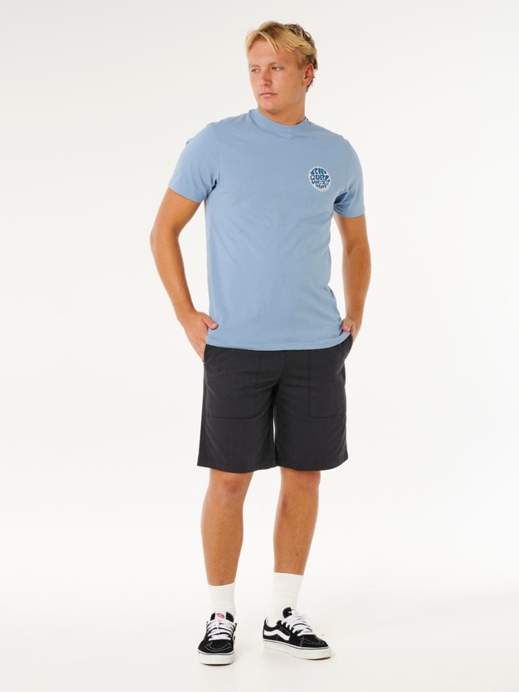 Wettie Passage Icon T shirt - Herre - Faded Denim - Gumpel & Co