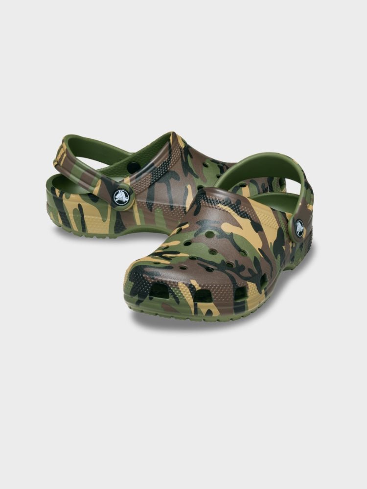 Classic Camouflage Clog Crocs - Børn - Army Green/Multi - Gumpel & Co