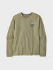 Long Sleeved Great Waves Responsibili Tshirt - Herre - Gumtree Green