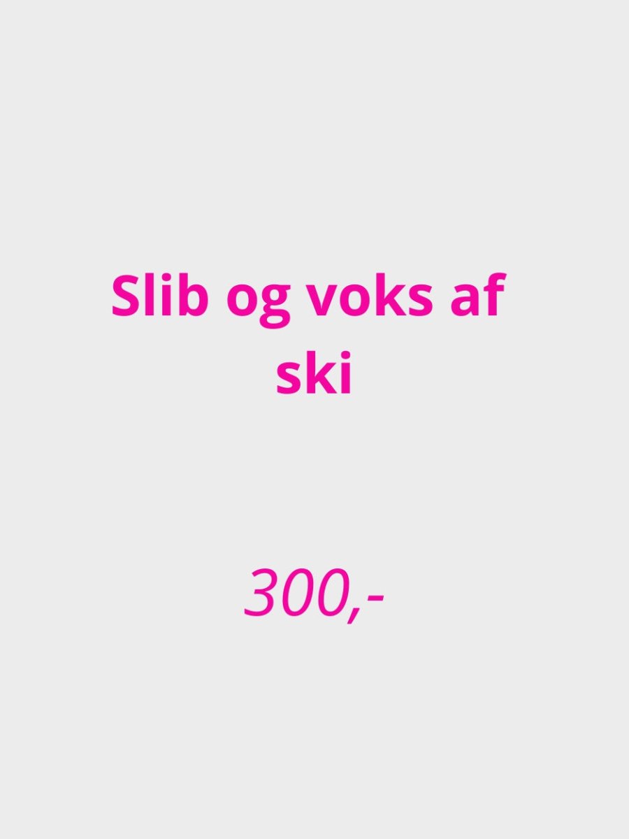 Ski service - Slib og Voks - Gumpel & Co