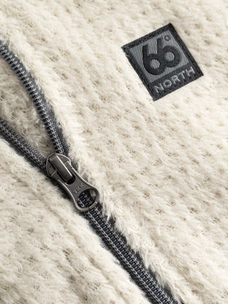 Hrannar W Zipneck Fleece - Dame - Dark Stone - Gumpel & Co