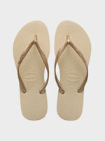 Slim Klipklapper - Dame - SandGrey/L.Gold